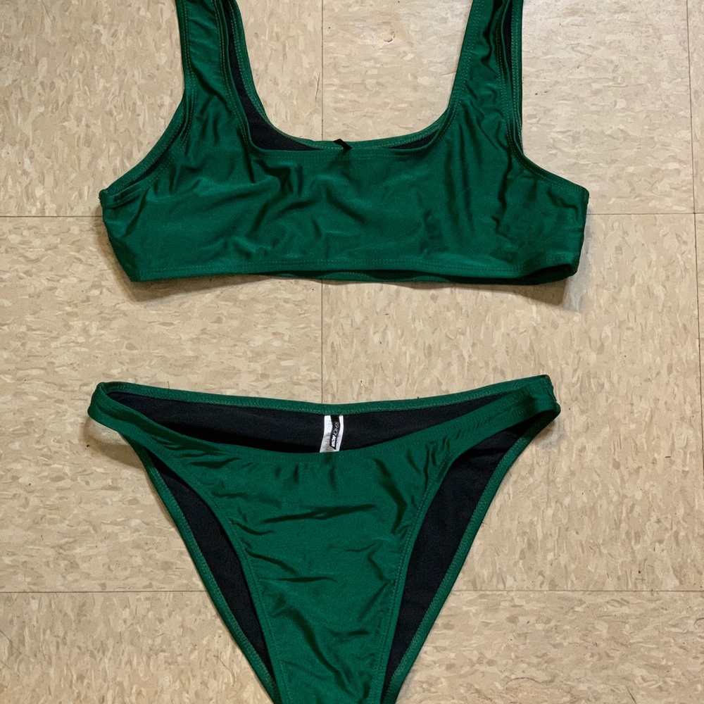 Emerald green Two piece bikini